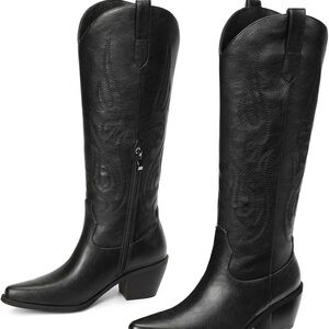 Amazon Black Heeled Western Boots